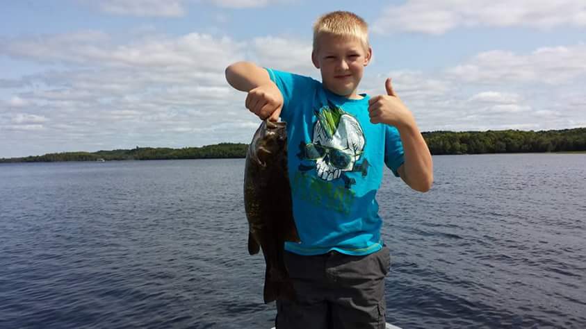 Duncan with his new best smallmouth