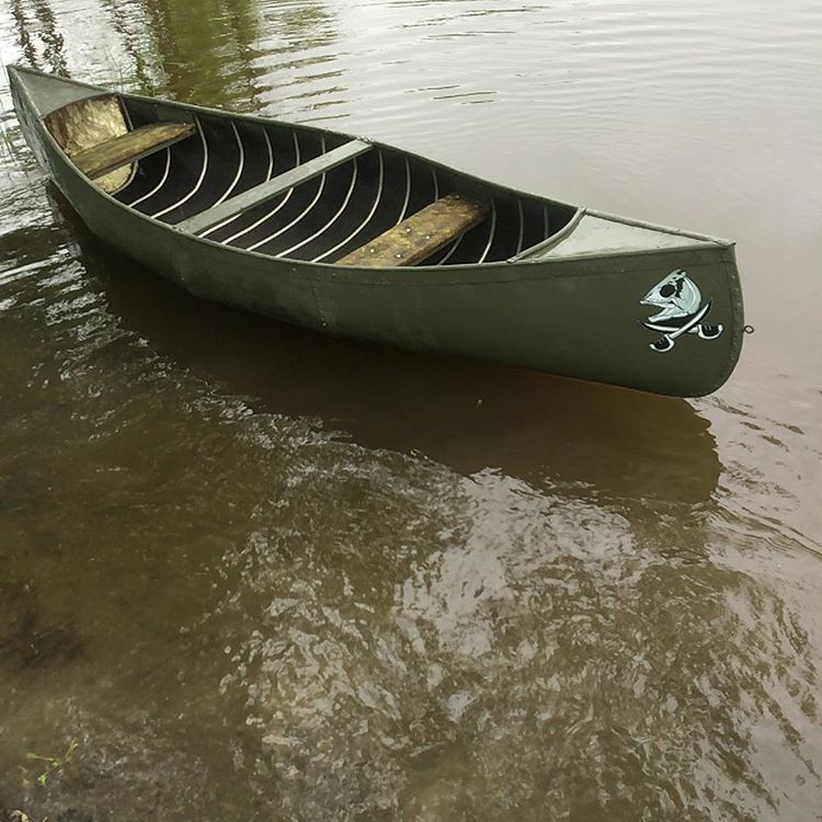 another canoe I had... I made the seats out of 3/4&quot; plywood. Made metal brackets and added foam padding to the seats. Wrapped in a camo pattern and then sprayed with a water resistant fabric spray. Held up just nicely.