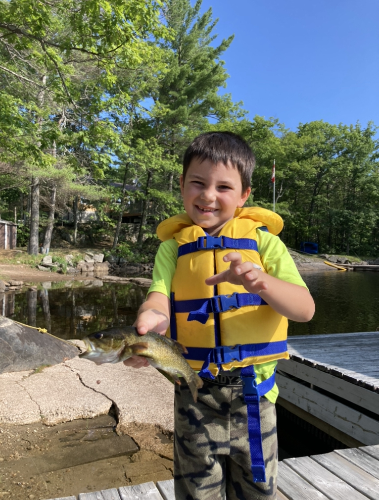 Joshua McIlmoyle Age 8 Loves fishing off his grandpa’s dock! He can’t wait for summer!