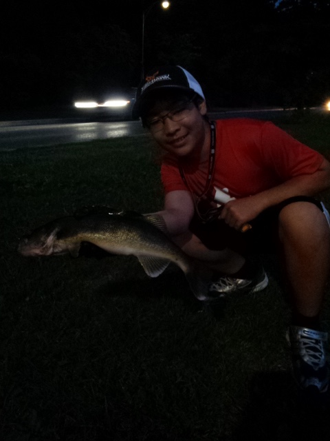 And Junior beats  this with a PB. walleye,  5+ lbs..!